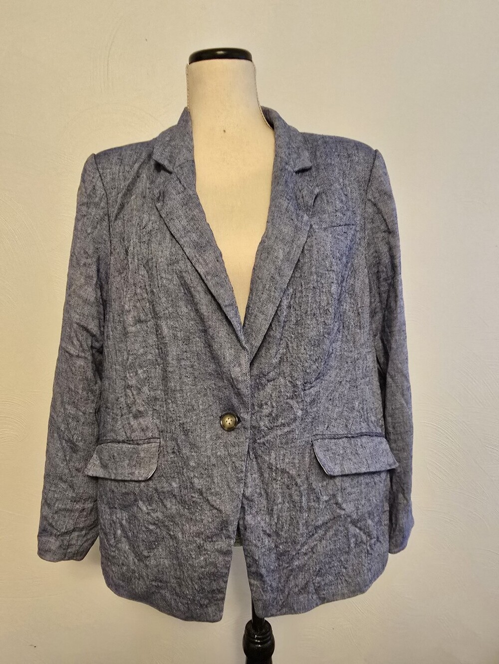 Lane Bryant Light Blue Single-Button Blazer